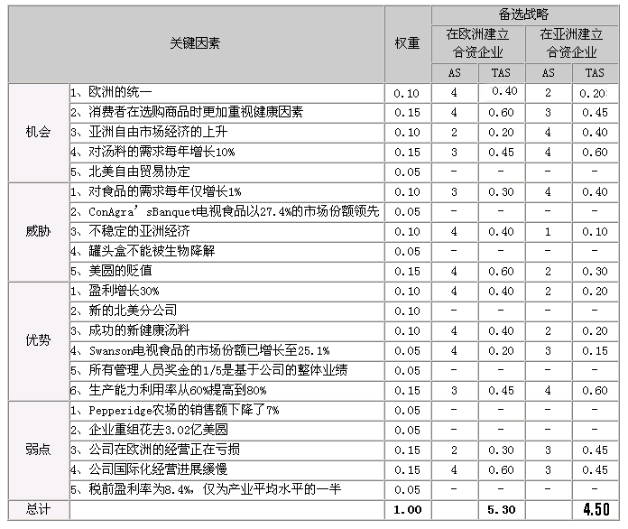 定量戰(zhàn)略計(jì)劃矩陣圖示2