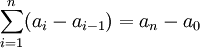 sum_{i=1}^n(a_i-a_{i-1})=a_n-a_0